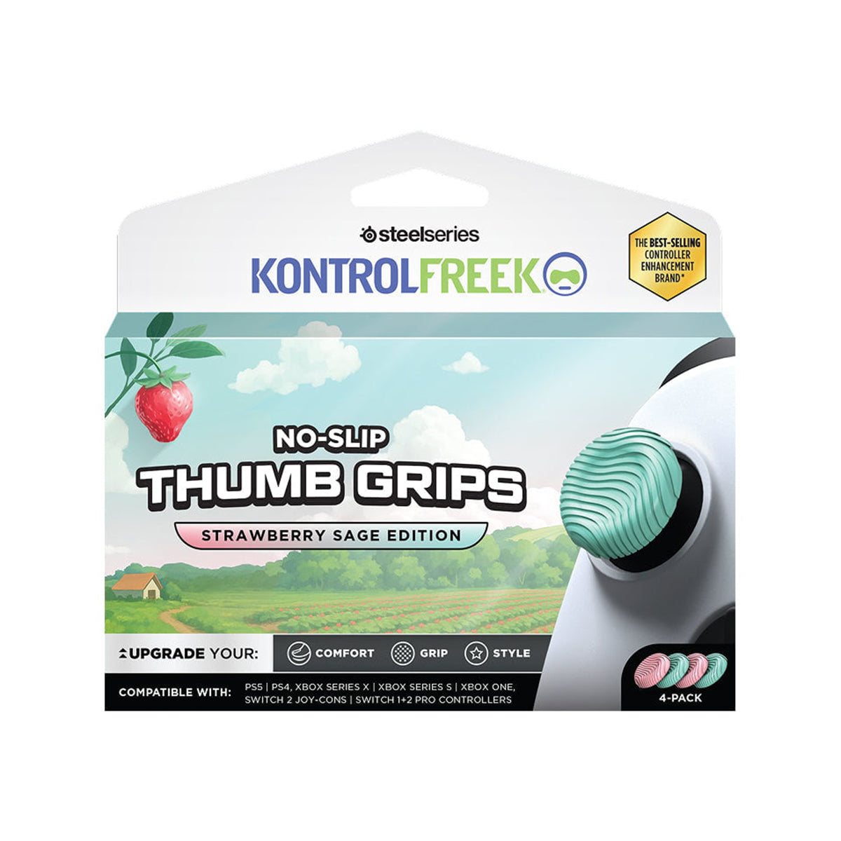SteelSeries Kontrolfreek No-Slip Thumb Grips Strawberry Sage Edition
