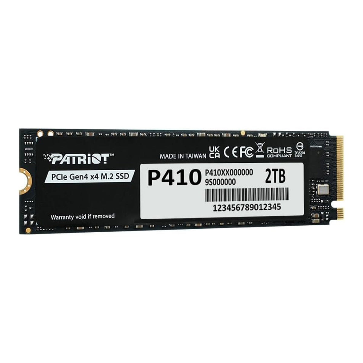 Patriot P410 2TB PCIe Gen4 x4 M.2 2280 5000MB/s Read/ 4500MB/s Write SSD (P410P2TBM28H)