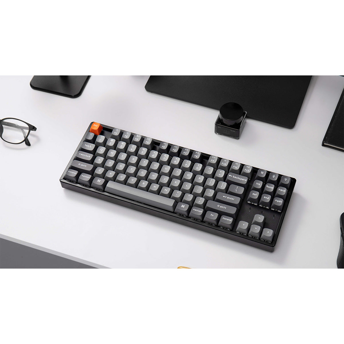 Keychron K8 Max QMK Fully Assembled Hot-Swappable RGB Backlight Aluminum Frame Wireless Mechanical Keyboard - Black (Super Red Switch) (K8M-J1)
