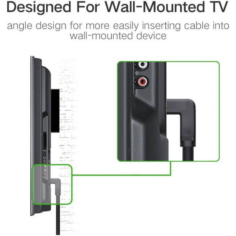 Ugreen HDMI Male To Male Right Angle 90 Degree Cable - 1M (Black) (HD103/10172)