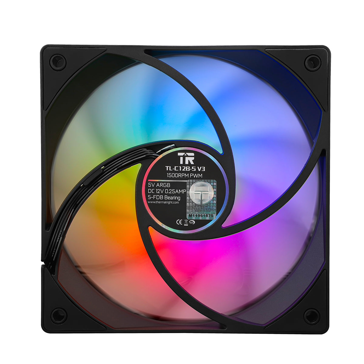 Thermalright TL-C12B-S V3 120MM PWM ARGB CPU Cooling Fan (Black) (3-Pack)