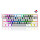 Redragon Fizz RGB Wired Mechanical Gaming Keyboard (Dust Proof Red) (Gray White) (K617-RGB)