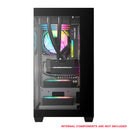 DarkFlash DS900M Luxury M-ATX Front & Side Glass Panel PC Case (Black)