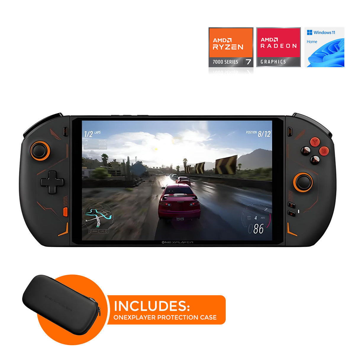 Onexplayer 2 Pro AMD Ryzen 7 7840U 8.4" IPS 2560x1600 32GB RAM LPDDR5X 7500MHz 2TB SSD Windows 11 Handheld PC Gaming Console + Onexplayer Protection Case