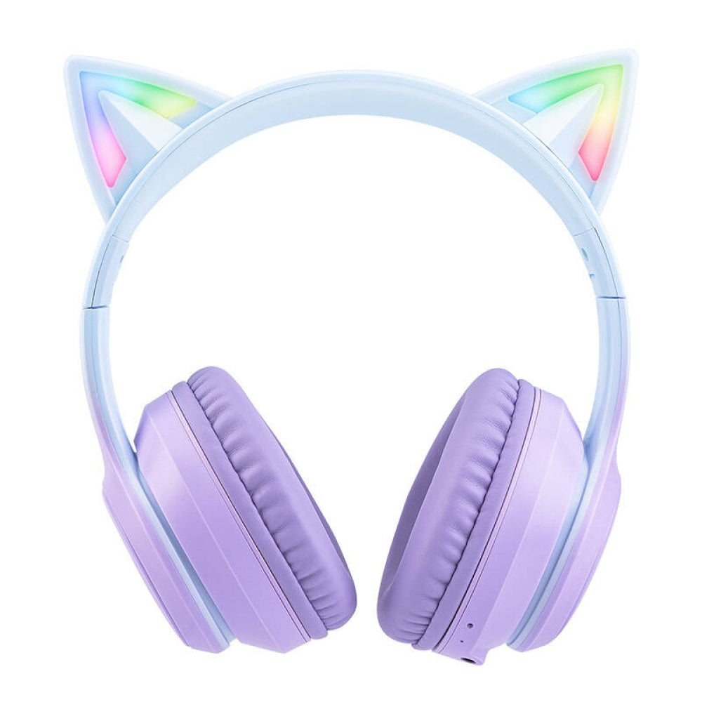 Onikuma B90 RGB Cat Ear Wireless Gaming Headset (Gradient Purple, Pink, Black)