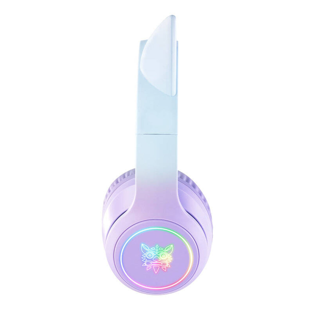 Onikuma B90 RGB Cat Ear Wireless Gaming Headset (Gradient Purple, Pink, Black)