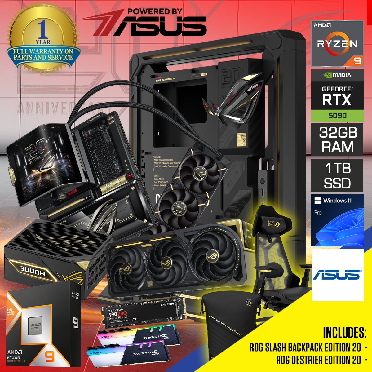Asus ROG 20th Anniversary Edition Desktop Gaming PC