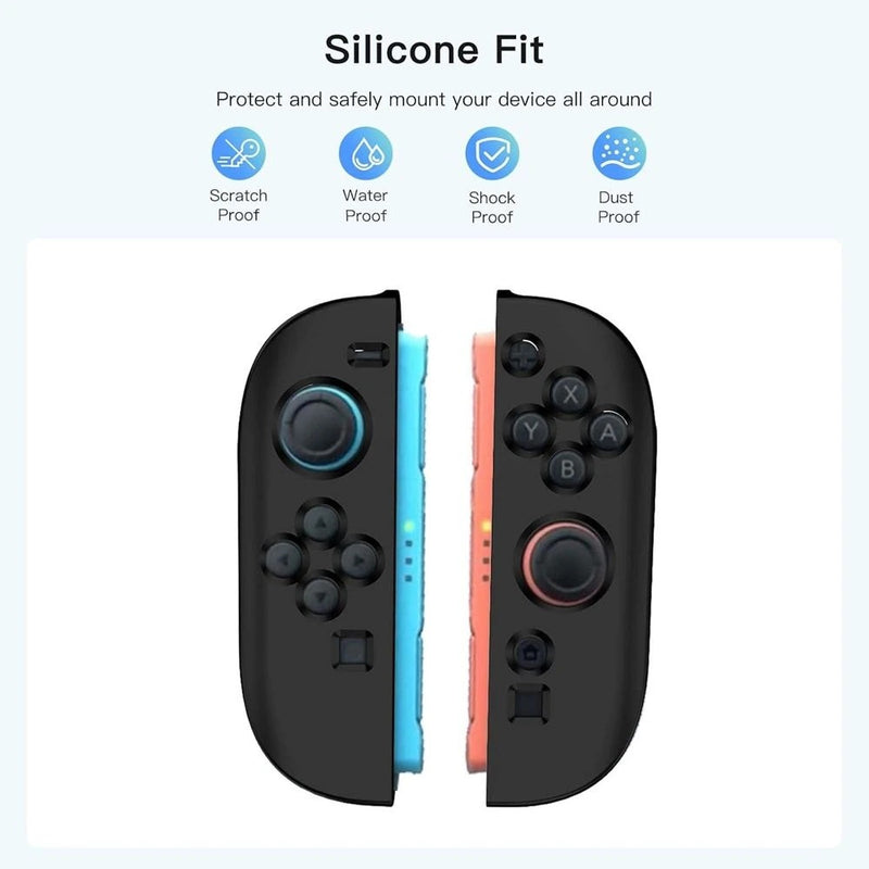 OIVO Silicone Case for Nintendo Switch 2 Joy-Con (Black, Blue/Orange)