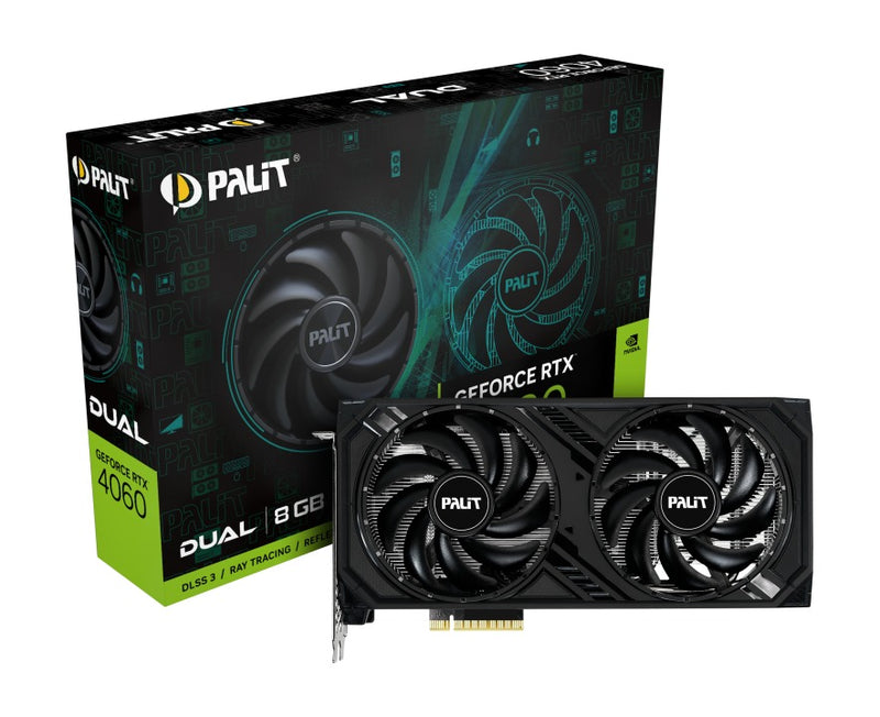 Palit GeForce RTX 4060 Dual 8GB GDDR6 Graphics Card
