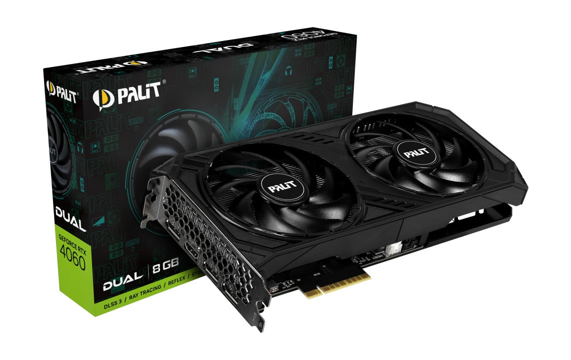 Palit GeForce RTX 4060 Dual 8GB GDDR6 Graphics Card
