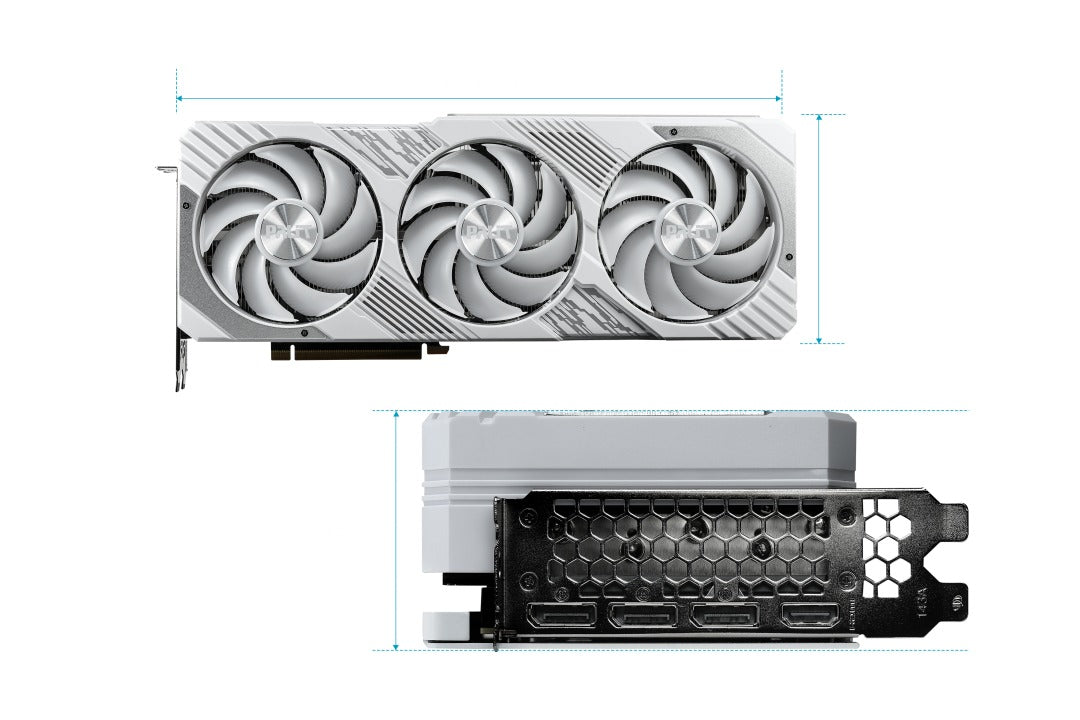 Palit GeForce RTX 4070 TI GamingPro OC 12GB GDDR6X 192Bit 3-DP HDMI Graphics Card (White)