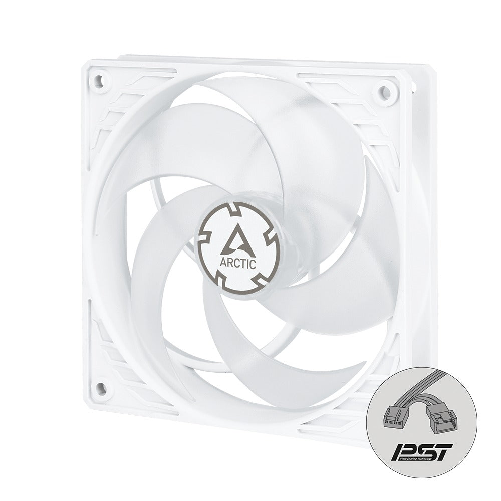 Arctic P12 PWM PST Pressure-Optimised 120mm Single Fan (White/Transparent) (ACFAN00132A)