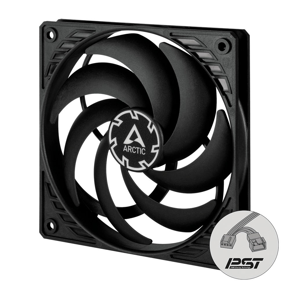 Arctic P12 Slim PWM PST | 120mm Low-Profile PWM Fan with Cable Splitter Single fan (Black)
