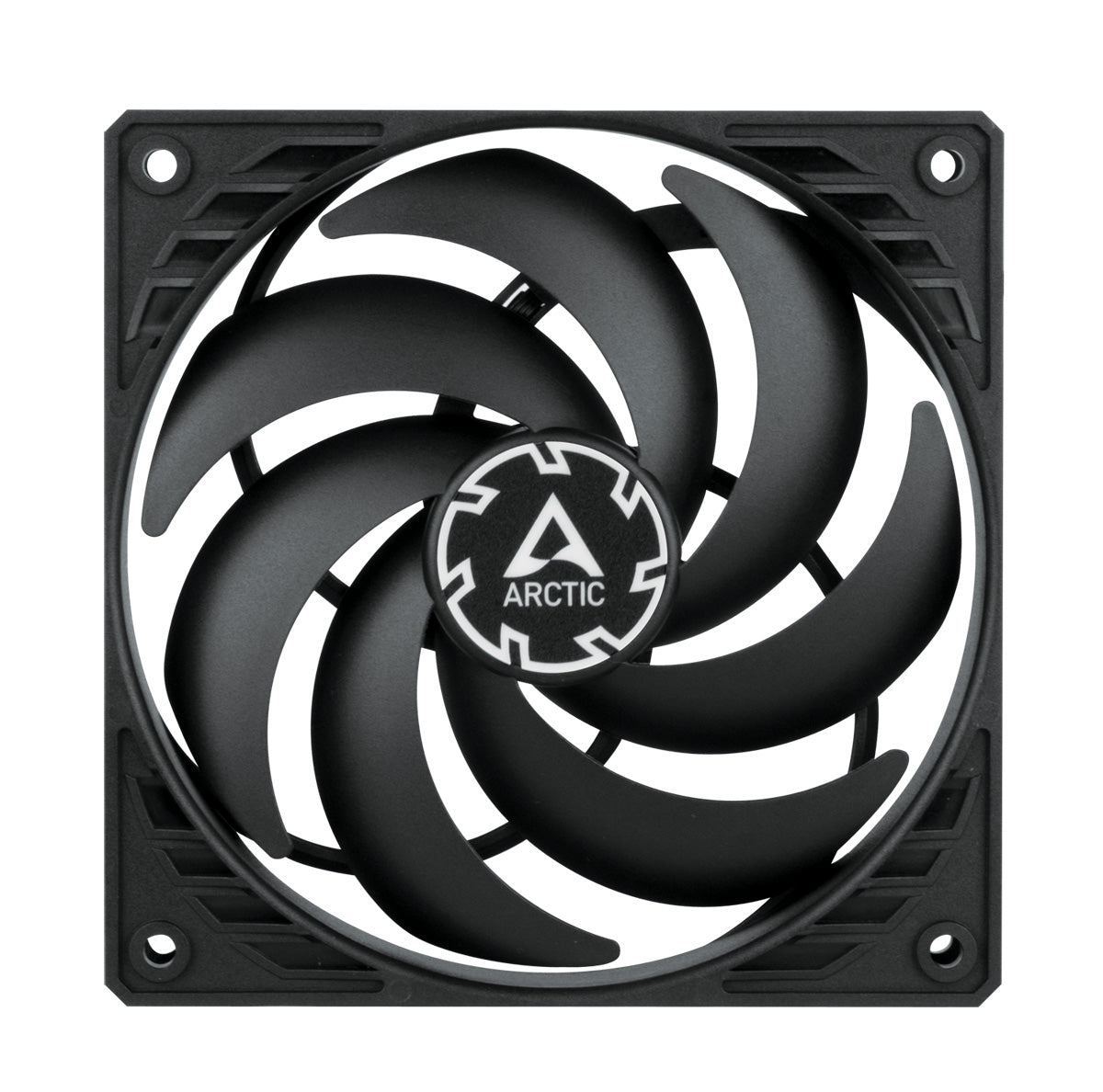 Arctic P12 Slim PWM PST | 120mm Low-Profile PWM Fan with Cable Splitter (Black) (3-Pack)