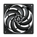 Arctic P12 Slim PWM PST | 120mm Low-Profile PWM Fan with Cable Splitter (Black) (3-Pack)