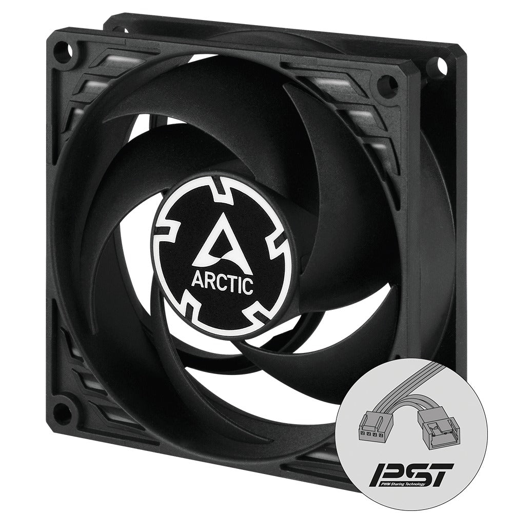 Arctic P8 PWM PST 80mm PWM Fan with Cable Splitter (Black) (ACFAN00150A)