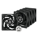 Arctic P8 PWM PST 80mm PWM 5-Pack Fan with Cable Splitter