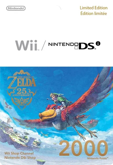 NINTENDO DSI POINTS CARD 2000