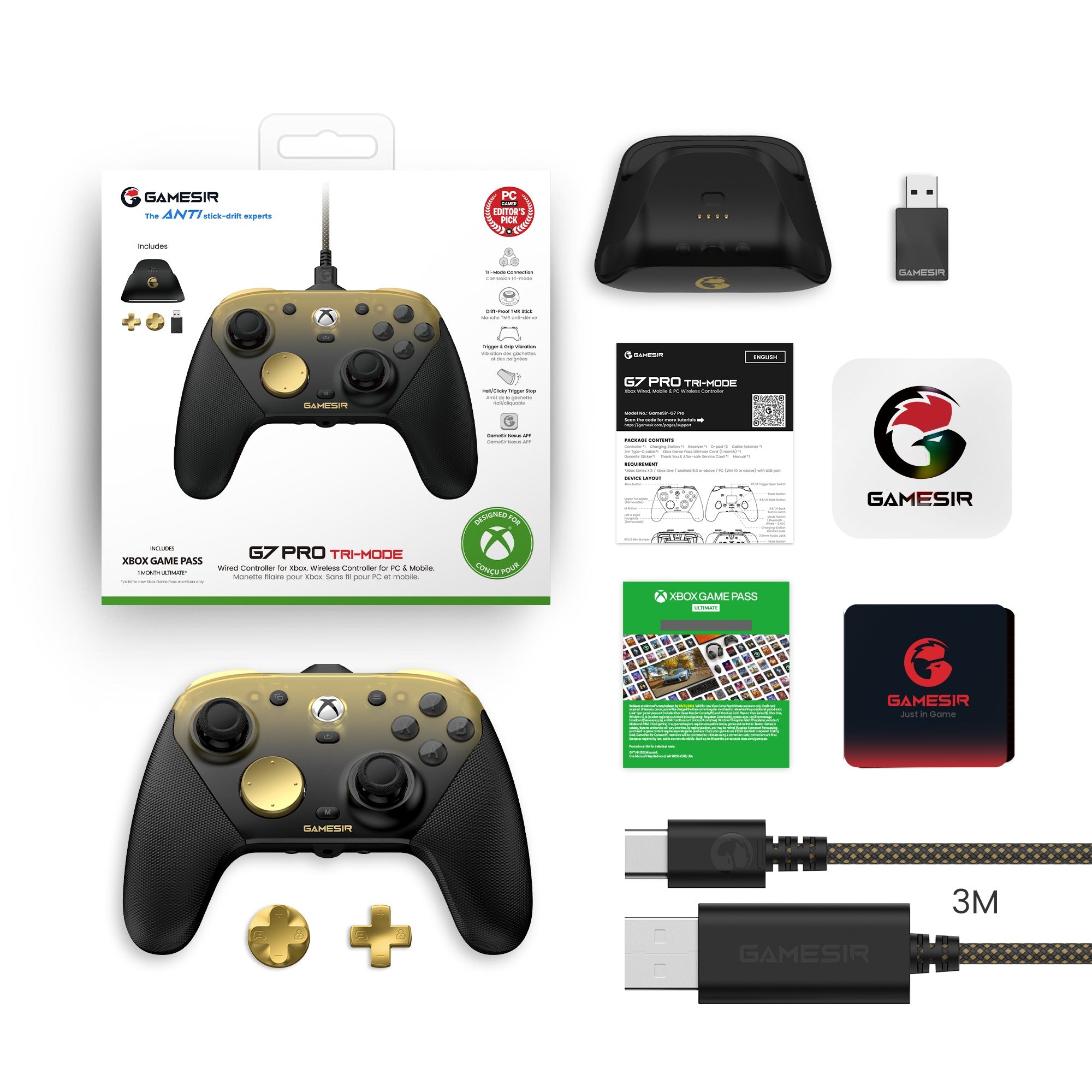 GameSir G7 Pro Tri-Mode Wired/ Wireless Gaming Controller | DataBlitz