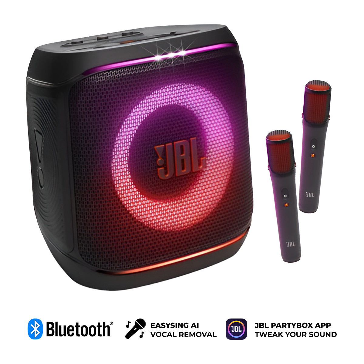 JBL Partybox Encore2 Plus Wireless Portable Party Speaker with 2 Mics
