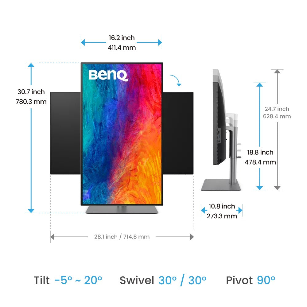 BenQ PD3225U 31.5" 4K UHD (3840x2160) 60Hz 5ms GTG IPS P3 HDR10 Designer Monitor | Datablitz