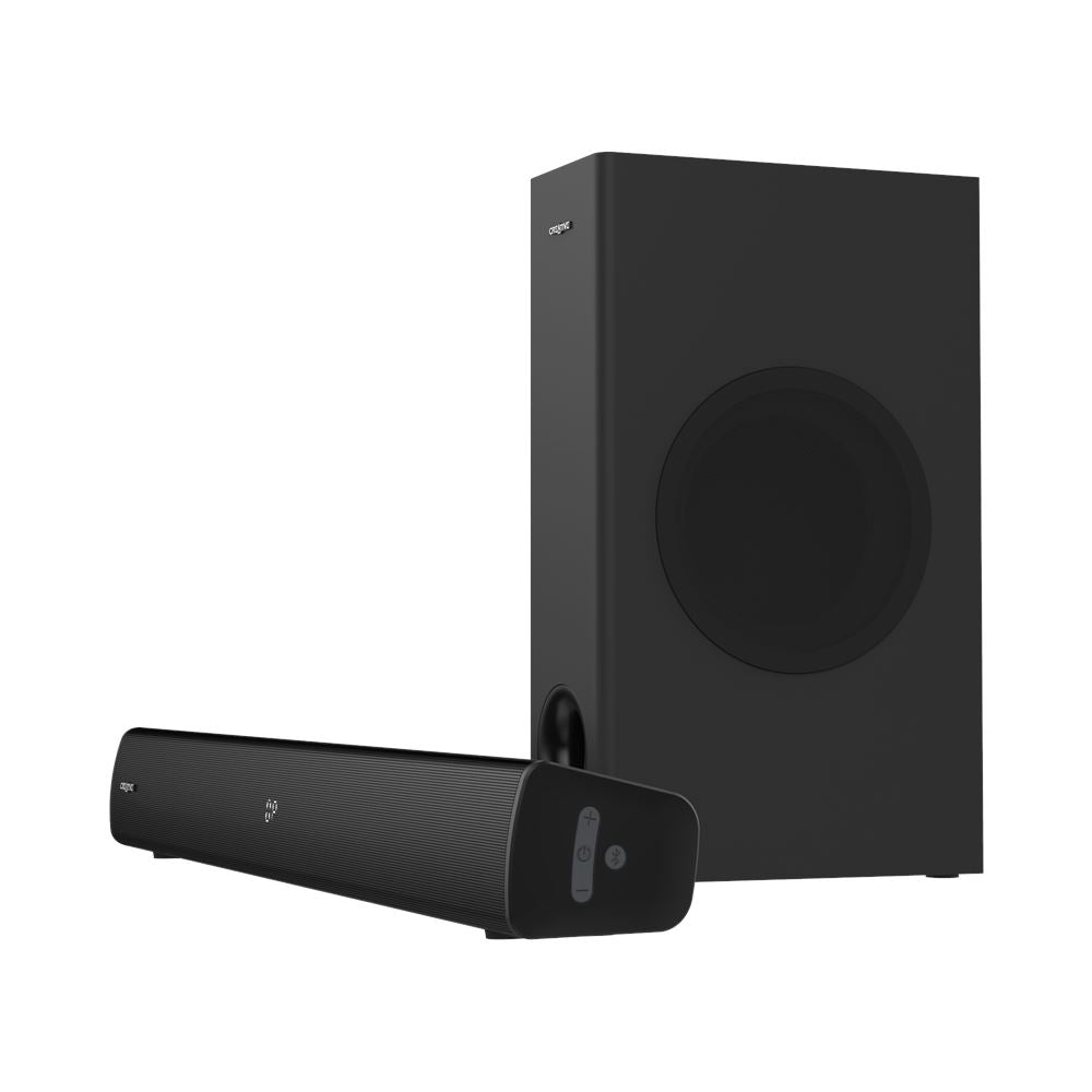 Creative Stage V2 2.1 Soundbar & Subwoofer with Clear Dialog & Surround by Sound Blaster for TV & Desktop Monitor (Black)