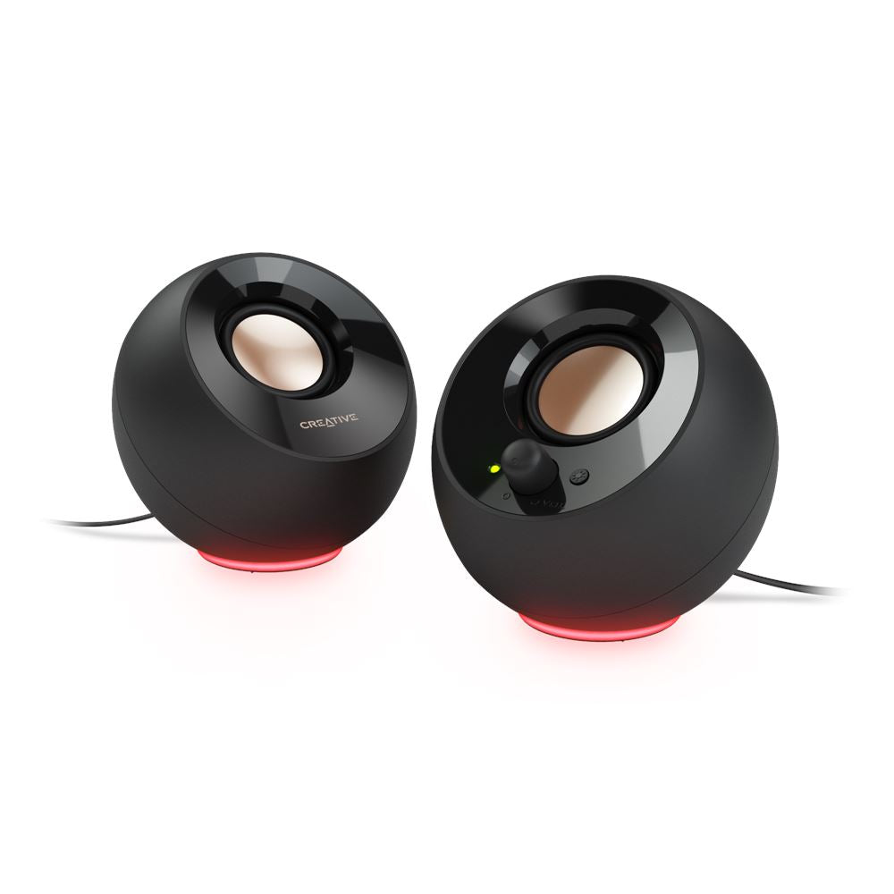 Creative Pebble SE Minimalist 2.0 USB-C Powered Desktop Speakers with RGB Lighting