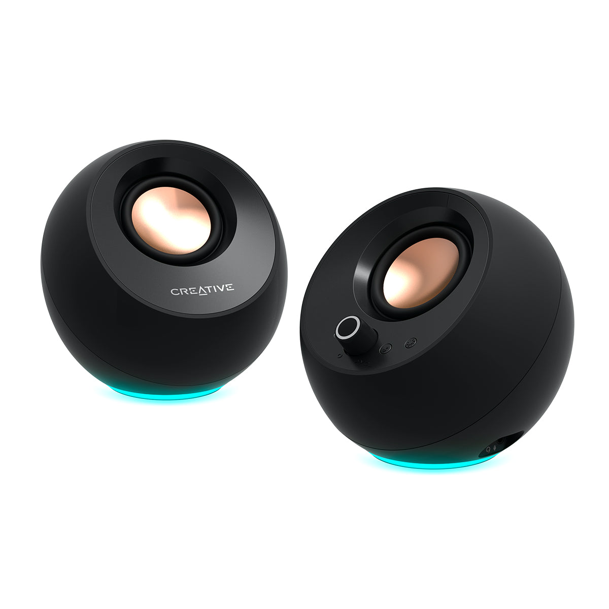 Creative Pebble Pro Minimalist 2.0 USB-C Speakers With Bluetooth 5.3 & Customizable RGB Lighting