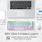 Royal Kludge RK68PRO Tri-Mode RGB 68 Keys Hot Swappable Mechanical Keyboard White