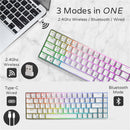 Royal Kludge RK68PRO Tri-Mode RGB 68 Keys Hot Swappable Mechanical Keyboard White