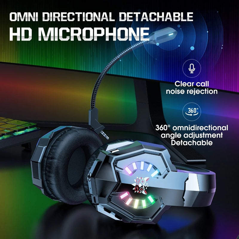 Onikuma B15 RGB Tri-Mode Gaming Headset with Microphone (Black)