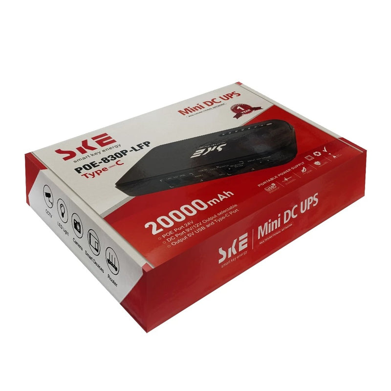 SKE POE-830P 20000mAh 18 Watts USB-C Mini DC UPS