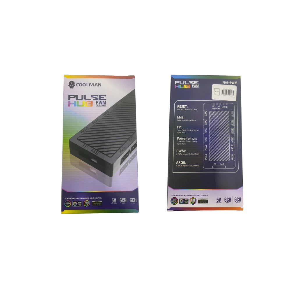 Coolman FH6-PWM Controller Pulse Hub 5V 6CH (Black)