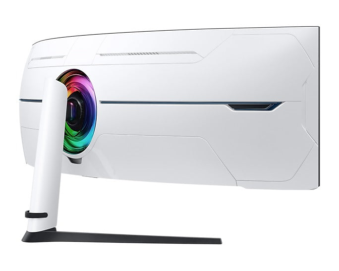Samsung Odyssey Neo G9 (G95NC) LS57CG952NEXXP 57" 240Hz 1ms GTG 7680x2160 Dual UHD Quantum Mini-LED HDR 1000 Swivel, Tilt, Height-Adjust Curved Gaming Monitor (White) + Samsung HW-B550 Soundbar Bundle (White)
