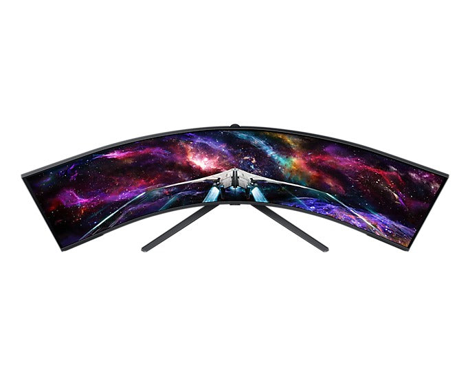 Samsung Odyssey Neo G9 (G95NC) LS57CG952NEXXP 57" 240Hz 1ms GTG 7680x2160 Dual UHD Quantum Mini-LED HDR 1000 Swivel, Tilt, Height-Adjust Curved Gaming Monitor (White) + Samsung HW-B550 Soundbar Bundle (White)

