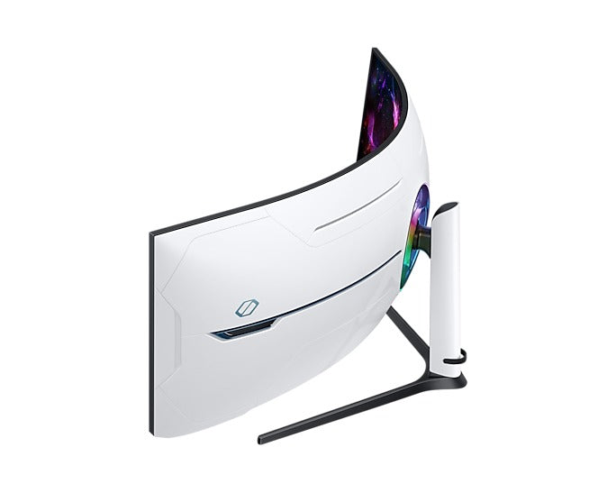 Samsung Odyssey Neo G9 (G95NC) LS57CG952NEXXP 57" 240Hz 1ms GTG 7680x2160 Dual UHD Quantum Mini-LED HDR 1000 Swivel, Tilt, Height-Adjust Curved Gaming Monitor (White) + Samsung HW-B550 Soundbar Bundle (White)
