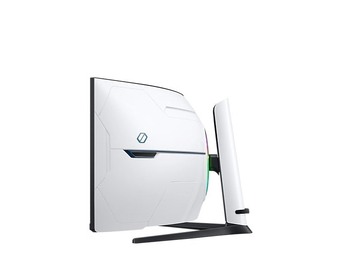 Samsung Odyssey Neo G9 (G95NC) LS57CG952NEXXP 57" 240Hz 1ms GTG 7680x2160 Dual UHD Quantum Mini-LED HDR 1000 Swivel, Tilt, Height-Adjust Curved Gaming Monitor (White) + Samsung HW-B550 Soundbar Bundle (White)
