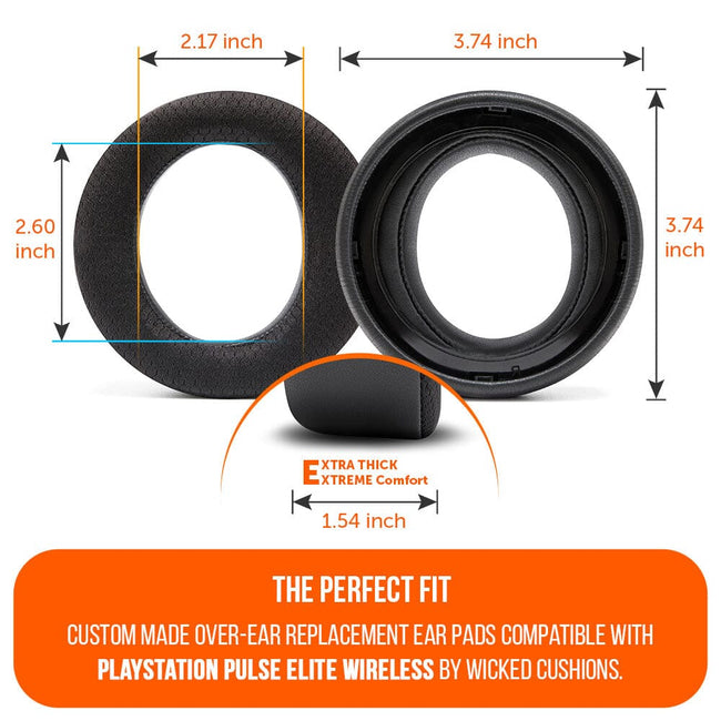 Wicked Cushions WC FreeZe Pulse Elite - Cooling Gel Earpads For PlayStation Pulse Elite Headset