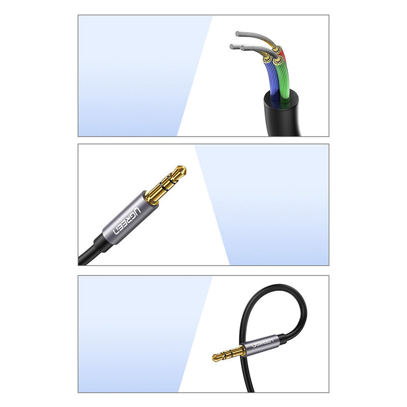 UGreen 3.5mm Male To 3.5mm Female Extension Cable 1m (AV118/40673)