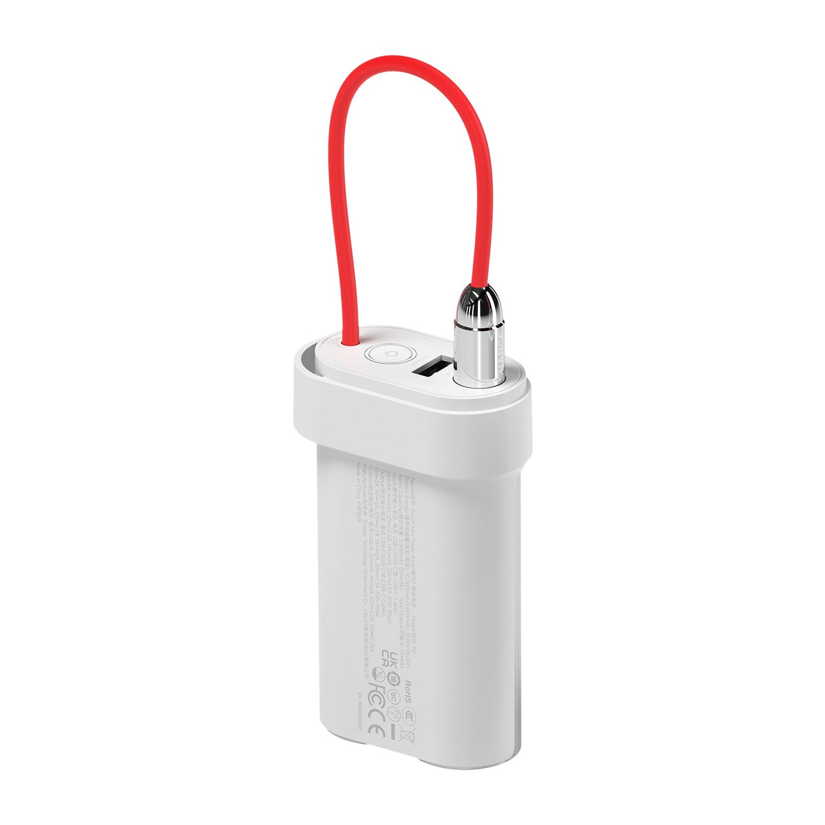 Sharge Pouch Mini Power Bank 10000mAh 30W with Built-in USB-C Cable (Grey) (P2)