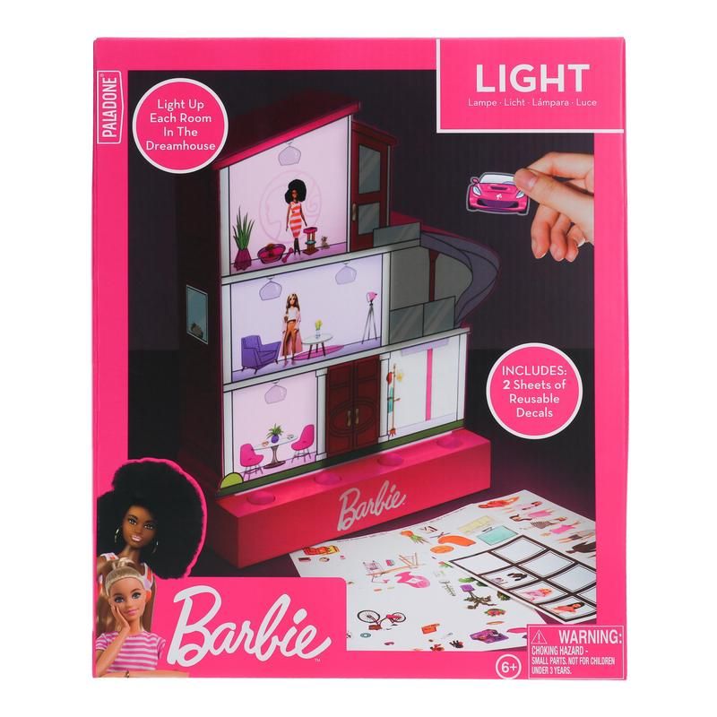 Paladone Barbie Box Light | Light Up Your Home with Barbie and Friends |  Battery-Powered, 16 cm (6) Tall