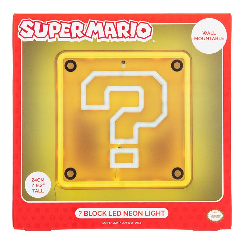 Paladone Super Mario Question Block Wall Mounted LED Neon Light (PP14712NNVN)
