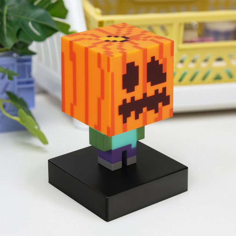 Paladone Minecraft Halloween Carved Pumpkin Zombie Icon Lights