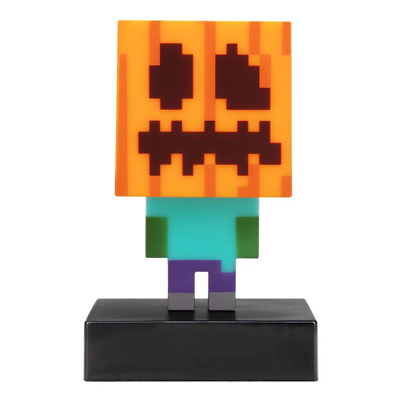 Paladone Minecraft Halloween Carved Pumpkin Zombie Icon Lights