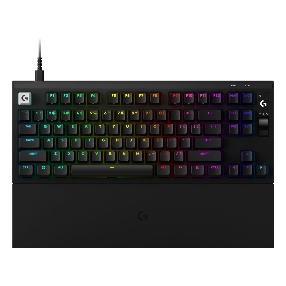 Logitech Pro X2 Rapid 8K Wired TKL Analog Gaming Keyboard With OLED (Black) (920-014089)