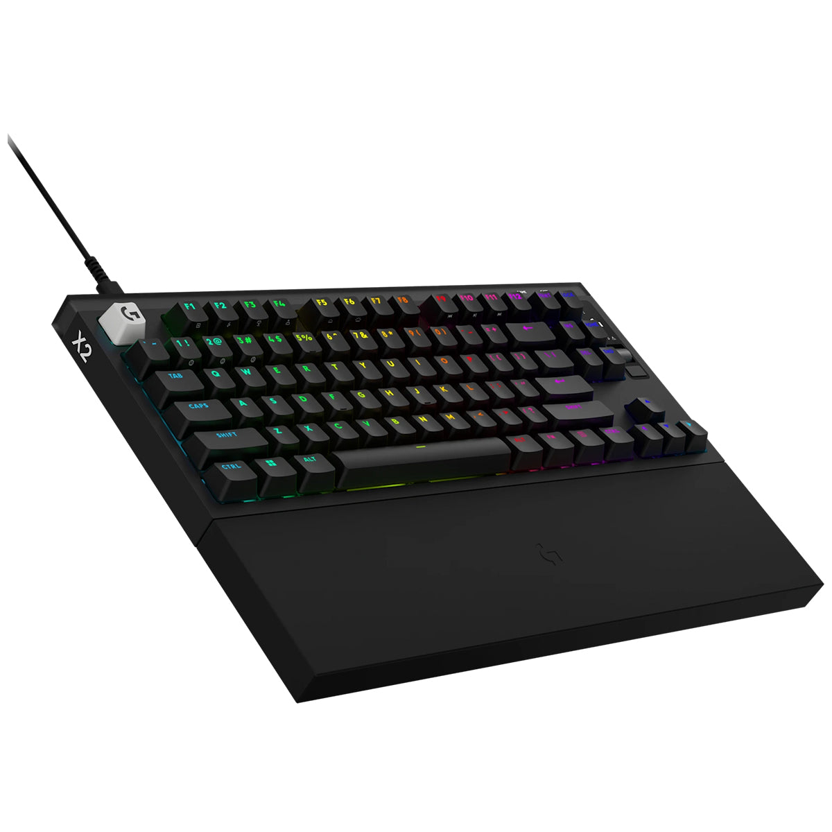 Logitech Pro X2 Rapid 8K Wired TKL Analog Gaming Keyboard With OLED (Black) (920-014089)