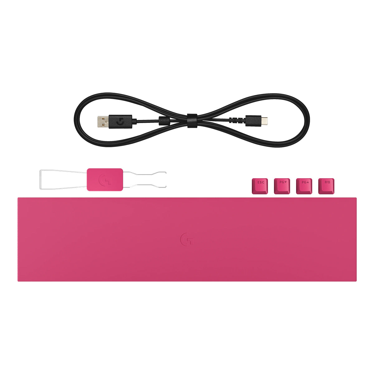 Logitech Pro X2 Rapid 8K Wired TKL Analog Gaming Keyboard With OLED (Pink) (920-014114)