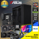 Powered by ASUS: Proart Black Desktop Gaming PC | AMD Ryzen 7 9700X | 32GB (2X16GB) RAM | 2TB SSD | RTX 5070 Ti OC