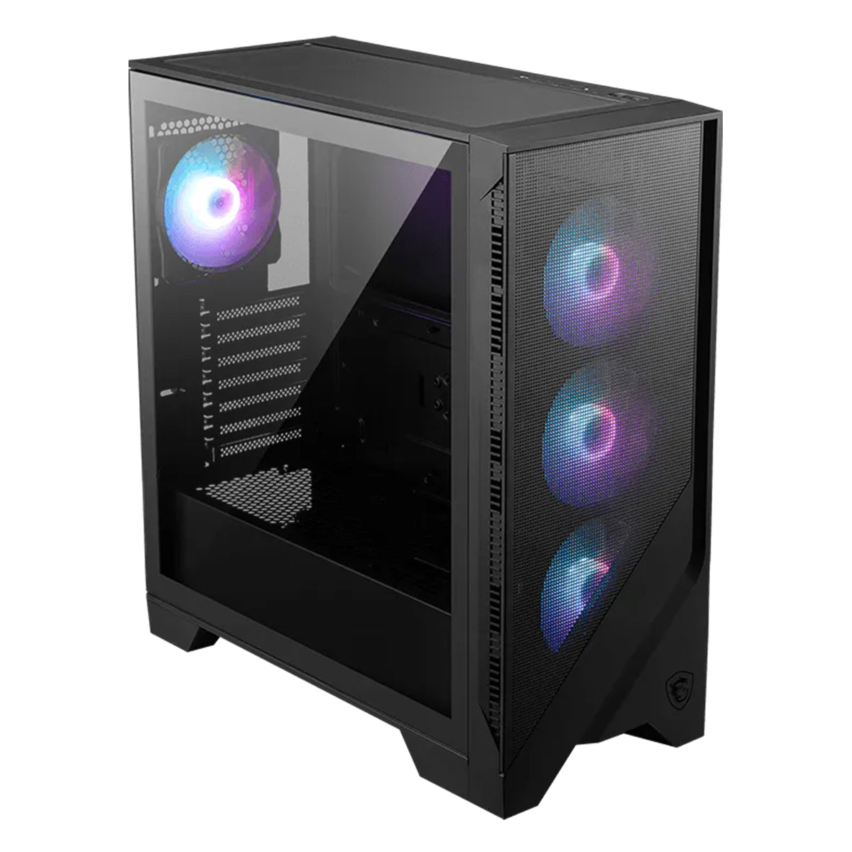 MSI MAG Forge 321R Airflow Micro-ATX Mid Tower Gaming PC Case (Black)