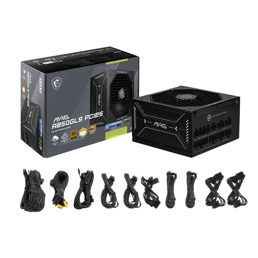 MSI MAG A850GLS 850W PCIe5 80+ Gold Fully Modular Power Supply